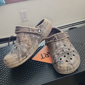 CROCS Tan and Brown Mules Classic Clog Design